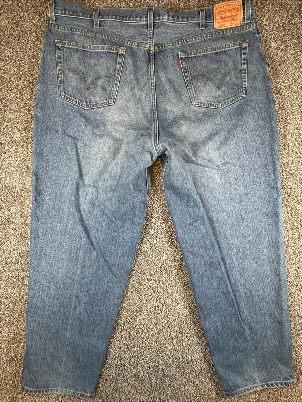 Levis 560 Jeans Mens 46x32 Blue Comfort Fit Loose Tapered Leg Denim Pants Y2K